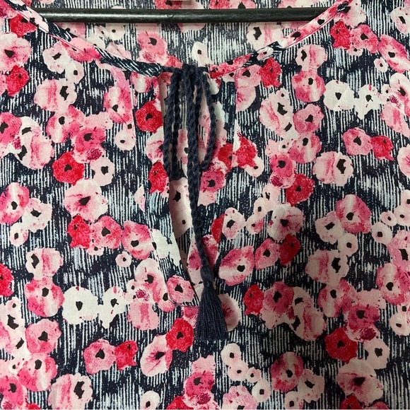 J Jill Floral Long Sleeve Blouse XL - Picture 8 of 12
